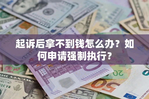 武汉起诉后拿不到钱怎么办？如何申请强制执行？
