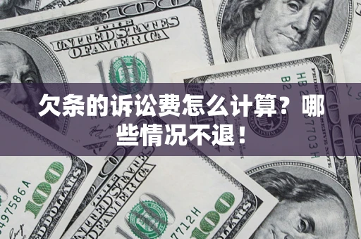 武汉欠条的诉讼费怎么计算？哪些情况不退！