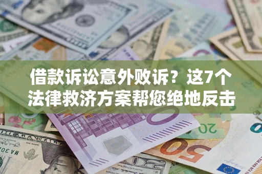武汉借款诉讼意外败诉？这7个法律救济方案帮您绝地反击！