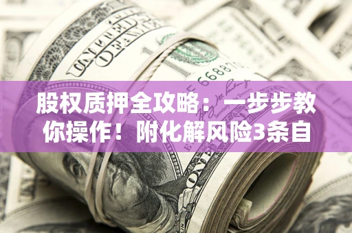武汉股权质押全攻略：一步步教你操作！附化解风险3条自救法则