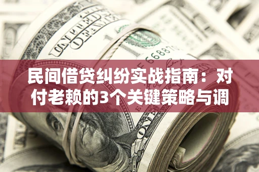 武汉民间借贷纠纷实战指南：对付老赖的3个关键策略与调解盲区解析