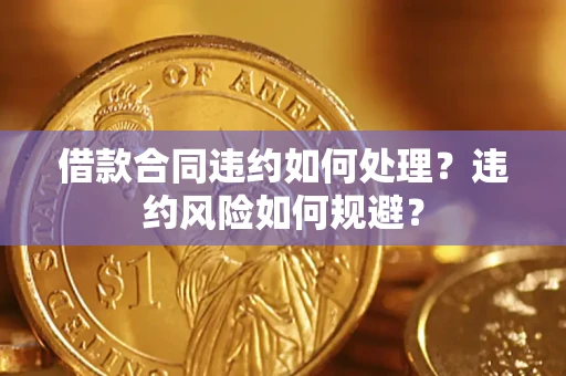 武汉借款合同违约如何处理？违约风险如何规避？