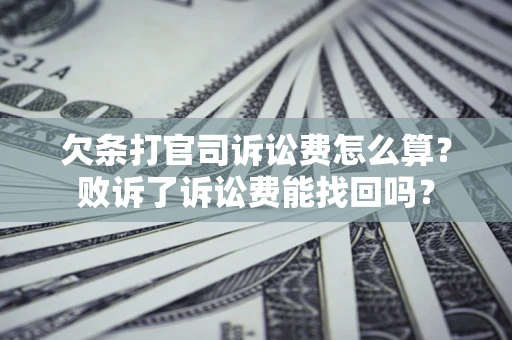 武汉欠条打官司诉讼费怎么算？败诉了诉讼费能找回吗？