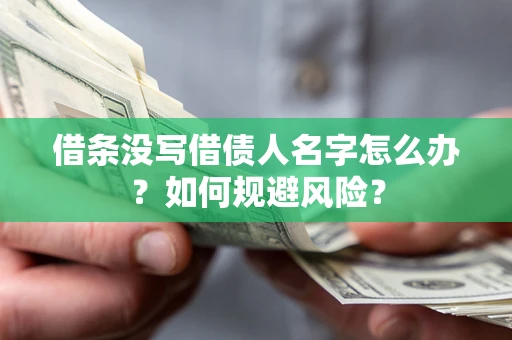 武汉借条没写借债人名字怎么办？如何规避风险？