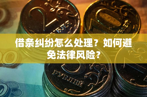 武汉借条纠纷怎么处理？如何避免法律风险？